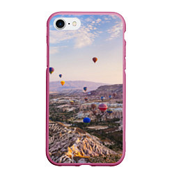 Чехол iPhone 7/8 матовый Воздушные Шары!, цвет: 3D-малиновый