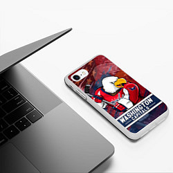 Чехол iPhone 7/8 матовый Вашингтон Кэпиталз Washington Capitals, цвет: 3D-белый — фото 2