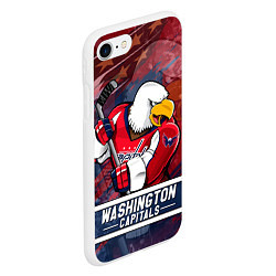 Чехол iPhone 7/8 матовый Вашингтон Кэпиталз Washington Capitals, цвет: 3D-белый — фото 2