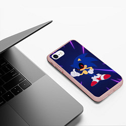 Чехол iPhone 7/8 матовый SONIC EXE СОНИК, цвет: 3D-светло-розовый — фото 2