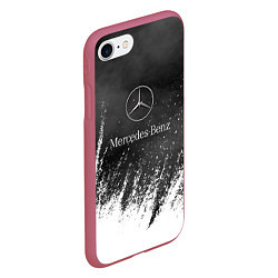 Чехол iPhone 7/8 матовый Mercedes-Benz: Облако с Брызгами, цвет: 3D-малиновый — фото 2