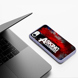 Чехол iPhone 7/8 матовый Asking Alexandria British, цвет: 3D-светло-сиреневый — фото 2