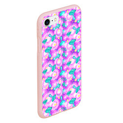Чехол iPhone 7/8 матовый Волшебные Грибы - психоделика, цвет: 3D-светло-розовый — фото 2
