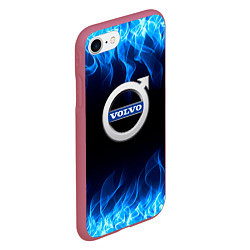 Чехол iPhone 7/8 матовый Volvo - Огонь, цвет: 3D-малиновый — фото 2