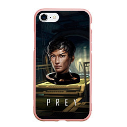 Чехол iPhone 7/8 матовый PREY game woman, цвет: 3D-светло-розовый