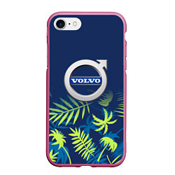 Чехол iPhone 7/8 матовый Volvo Тропические листья