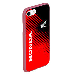 Чехол iPhone 7/8 матовый Honda texture, цвет: 3D-малиновый — фото 2