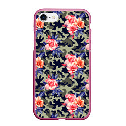 Чехол iPhone 7/8 матовый Military rose