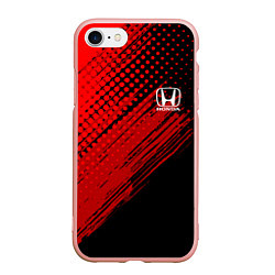 Чехол iPhone 7/8 матовый Honda - Red texture