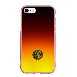 Чехол iPhone 7/8 матовый Кобра Кай Cobra Kai Gadient, цвет: 3D-светло-розовый