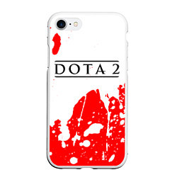 Чехол iPhone 7/8 матовый DOTA 2 Краски, цвет: 3D-белый