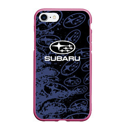 Чехол iPhone 7/8 матовый Subaru Pattern спорт