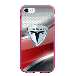 Чехол iPhone 7/8 матовый Tesla - Logo Style