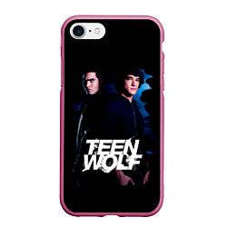 Чехол iPhone 7/8 матовый Волчонок Teen Wolf, цвет: 3D-малиновый