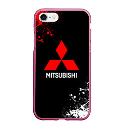 Чехол iPhone 7/8 матовый Mitsubishi брызги красок