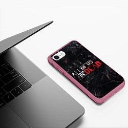 Чехол iPhone 7/8 матовый Мы все мертвы Сериал Логотип, цвет: 3D-малиновый — фото 2