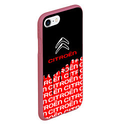 Чехол iPhone 7/8 матовый Citroen ситроен, цвет: 3D-малиновый — фото 2