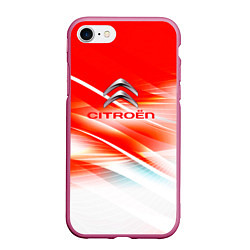 Чехол iPhone 7/8 матовый Citroen c4, цвет: 3D-малиновый