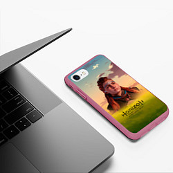Чехол iPhone 7/8 матовый Horizon Forbidden West Aloy, цвет: 3D-малиновый — фото 2