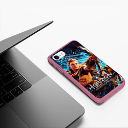 Чехол iPhone 7/8 матовый Horizon Forbidden West - Элой арт, цвет: 3D-малиновый — фото 2