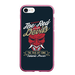 Чехол iPhone 7/8 матовый Красный Дьявол, цвет: 3D-малиновый