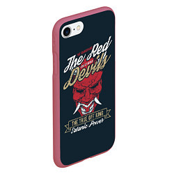 Чехол iPhone 7/8 матовый Красный Дьявол, цвет: 3D-малиновый — фото 2