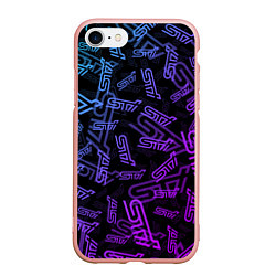 Чехол iPhone 7/8 матовый STI NEON PATTERN