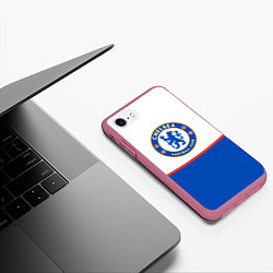 Чехол iPhone 7/8 матовый Chelsea челси, цвет: 3D-малиновый — фото 2