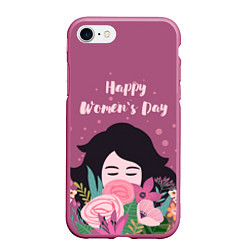 Чехол iPhone 7/8 матовый Happy Womens Day