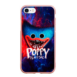 Чехол iPhone 7/8 матовый ХАГИ ВАГИ В КОСМОСЕ POPPY PLAYTIME SPACE, цвет: 3D-светло-розовый