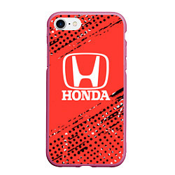 Чехол iPhone 7/8 матовый HONDA хонда sport, цвет: 3D-малиновый