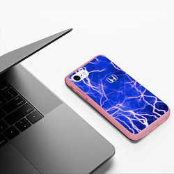 Чехол iPhone 7/8 матовый HONDA хонда молнии, цвет: 3D-баблгам — фото 2