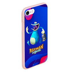 Чехол iPhone 7/8 матовый Синий globox Rayman, цвет: 3D-светло-розовый — фото 2