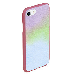 Чехол iPhone 7/8 матовый Акварельный принт, цвет: 3D-малиновый — фото 2