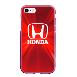 Чехол iPhone 7/8 матовый Хонда HONDA, цвет: 3D-малиновый