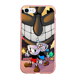 Чехол iPhone 7/8 матовый Круговая оборона Cuphead