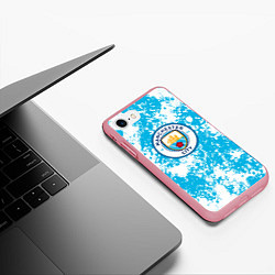 Чехол iPhone 7/8 матовый Манчестер сити fc, цвет: 3D-баблгам — фото 2
