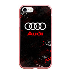 Чехол iPhone 7/8 матовый AUDI АУДИ SPORT Паттерн