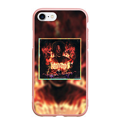Чехол iPhone 7/8 матовый Karmageddon Kizaru Альбом Кизару огонь, цвет: 3D-светло-розовый