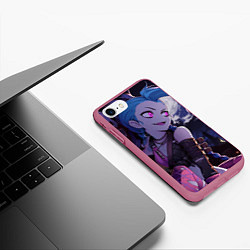 Чехол iPhone 7/8 матовый Jinx-Jinx, цвет: 3D-малиновый — фото 2