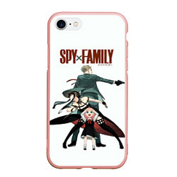 Чехол iPhone 7/8 матовый Spy Family, цвет: 3D-светло-розовый