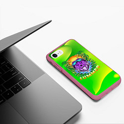 Чехол iPhone 7/8 матовый Summer dog Собачка, цвет: 3D-малиновый — фото 2