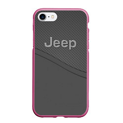 Чехол iPhone 7/8 матовый JEEP СПОРТ, цвет: 3D-малиновый