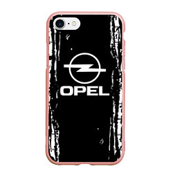 Чехол iPhone 7/8 матовый Opel соты, цвет: 3D-светло-розовый