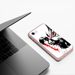 Чехол iPhone 7/8 матовый ТОУКА TOKYO GHOUL, цвет: 3D-светло-розовый — фото 2