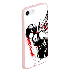 Чехол iPhone 7/8 матовый ТОУКА TOKYO GHOUL, цвет: 3D-светло-розовый — фото 2