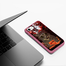 Чехол iPhone 7/8 матовый Miska In The Horror, цвет: 3D-малиновый — фото 2