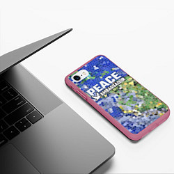 Чехол iPhone 7/8 матовый Peace Ambassador Посол мира, цвет: 3D-малиновый — фото 2