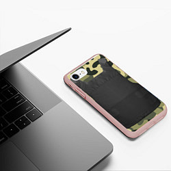 Чехол iPhone 7/8 матовый Бронижелет, цвет: 3D-светло-розовый — фото 2