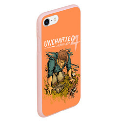 Чехол iPhone 7/8 матовый Uncharted 4 A Thiefs End, цвет: 3D-светло-розовый — фото 2